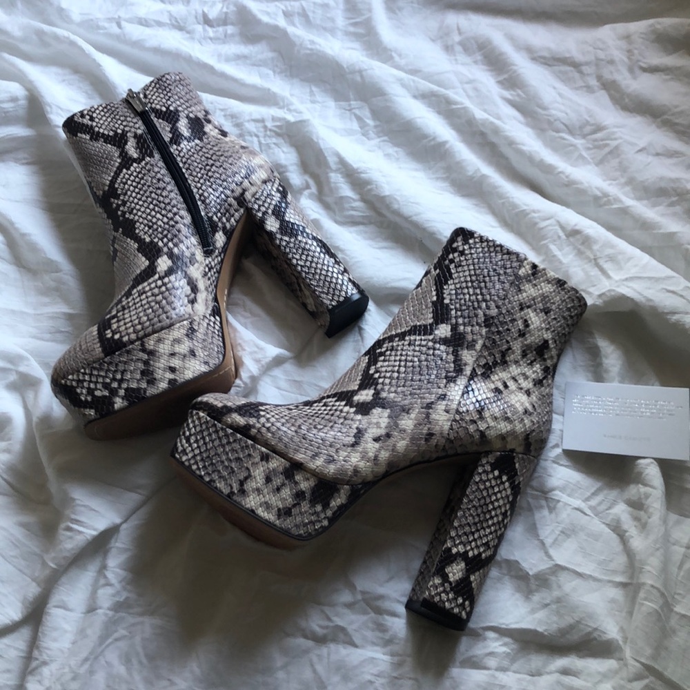 Vince Camuto square toe platform boots